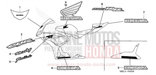 RAYURE/MARQUE (6) CBR1000RR6 de 2006